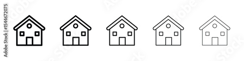 Chalet icon filled flat sign concept for web design.