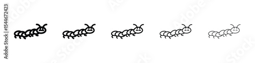 Caterpillar icon filled flat sign concept for web design.