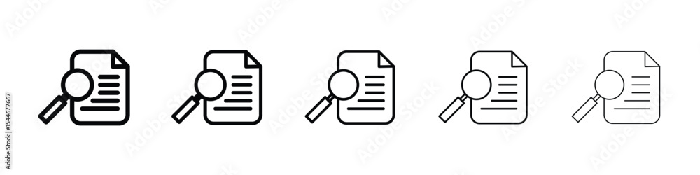 Fototapeta premium Case studies icon filled flat sign concept for web design.