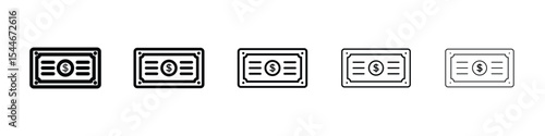 Cash icon filled flat sign concept for web design.
