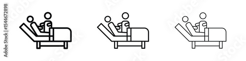 Caregiver nursing home icon filled flat sign concept for web design.
