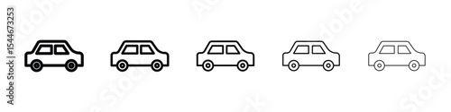 Car icon filled flat sign concept for web design.