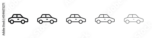Car icon filled flat sign concept for web design.