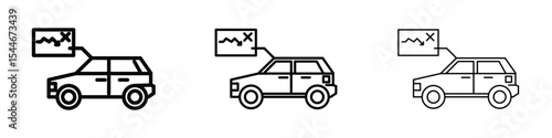 Car diagnostic icon filled flat sign concept for web design.
