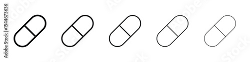 Capsules icon filled flat sign concept for web design.