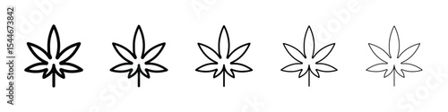 Cannabis leaf icon filled flat sign concept for web design.