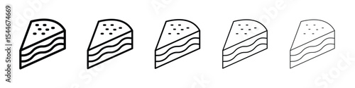 Cake-slice icon filled flat sign concept for web design.
