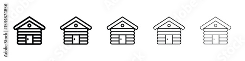Cabin icon filled flat sign concept for web design.