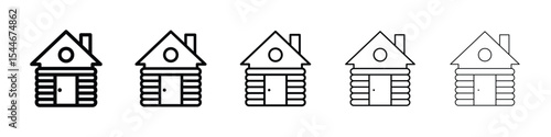 Cabin icon filled flat sign concept for web design.