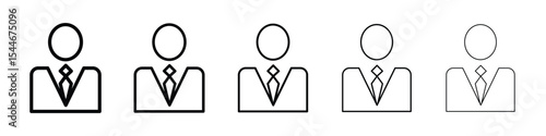 Businessman icon filled flat sign concept for web design.