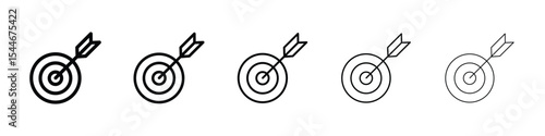 Bullseye icon filled flat sign concept for web design.