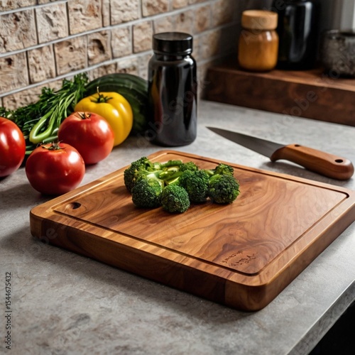fresh vegetables on a chopping board