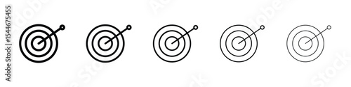 Bulls eye icon filled flat sign concept for web design.