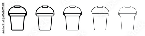 Bucket icon filled flat sign concept for web design.