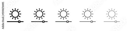 Brightness icon filled flat sign concept for web design.