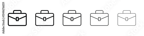 Briefcase icon filled flat sign concept for web design.