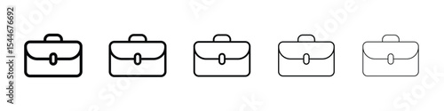 Briefcase icon filled flat sign concept for web design.