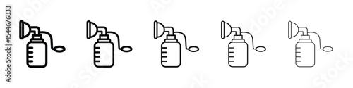 Breast pump icon filled flat sign concept for web design.