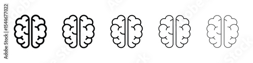 Brain icon filled flat sign concept for web design.