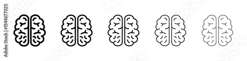 Brain icon filled flat sign concept for web design.