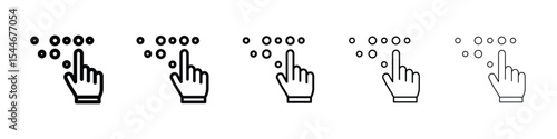 Braille icon filled flat sign concept for web design.