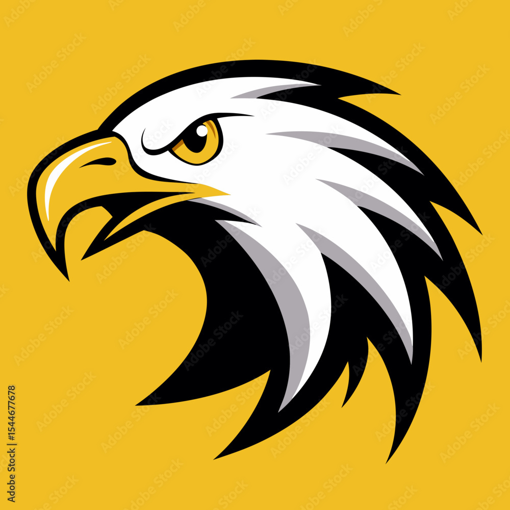 Obraz premium Aggressive bald eagle head mascot design