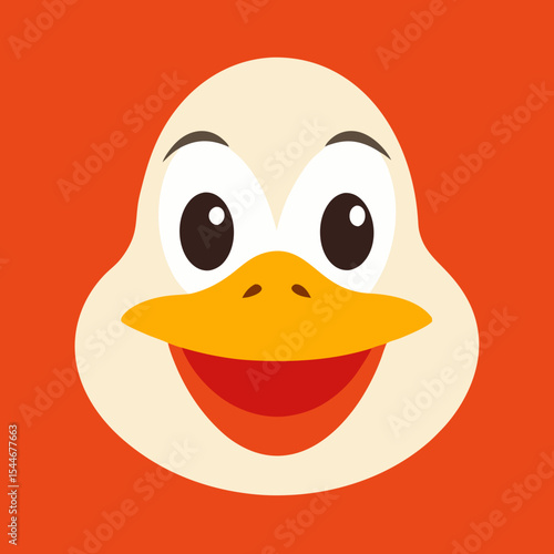 Happy cartoon duck face illustration
