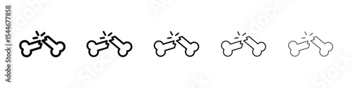 Bone break icon filled flat sign concept for web design.