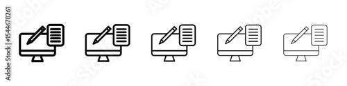 Blended learning icon filled flat sign concept for web design.