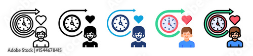 Long-Term Icon Set Multiple Style