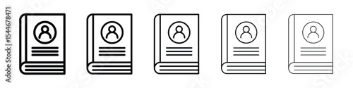Biography icon filled flat sign concept for web design.