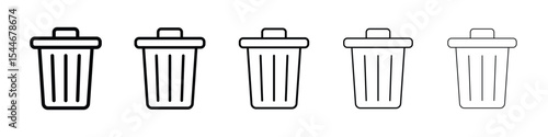 Bin icon filled flat sign concept for web design.