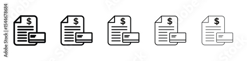 Billing icon filled flat sign concept for web design.