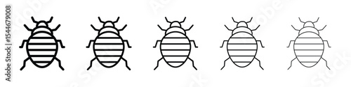 Bedbug icon filled flat sign concept for web design.