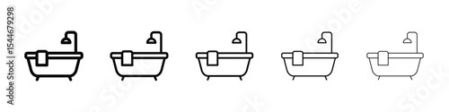 Bathroom icon filled flat sign concept for web design.