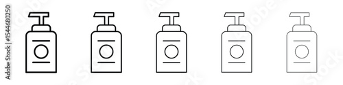 Baby shampoo container icon filled flat sign concept for web design.