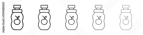 Baby food plastic bottle icon filled flat sign concept for web design.