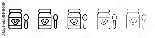 Baby Food icon filled flat sign concept for web design.