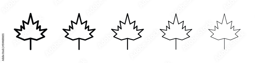 Naklejka premium Autumn leaf canadian icon filled flat sign concept for web design.