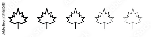 Autumn leaf canadian icon filled flat sign concept for web design.