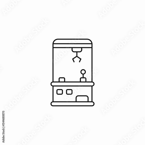 arcade claw machine icon sign vector