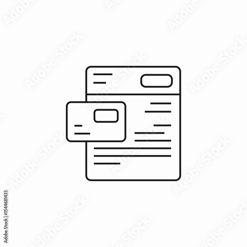 document credit card icon sign vector