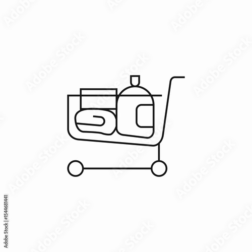 filled shopping cart icon sign vector