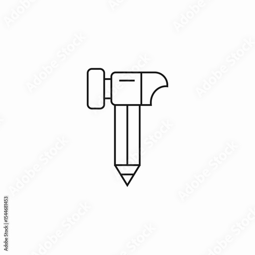hammer nail tool icon sign vector