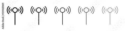 Antenna icon filled flat sign concept for web design.