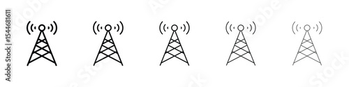Antenna icon filled flat sign concept for web design.