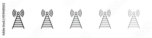 Antenna icon filled flat sign concept for web design.