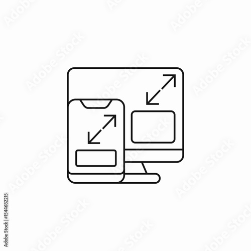 responsive web design icon sign vector