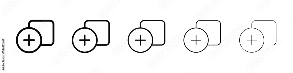 Obraz premium Add icon filled flat sign concept for web design.