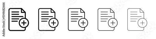 Add document icon filled flat sign concept for web design.